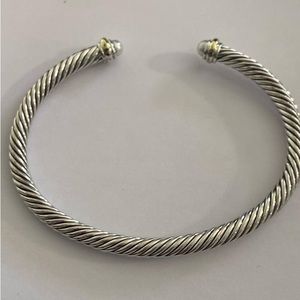 david yurman 4mm cable Classic And 750 On The Ornament CUFF MEDIUM